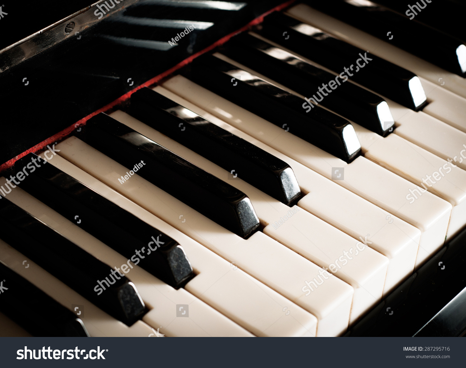 Old Vintage Piano Keys As Music Background Stock Photo