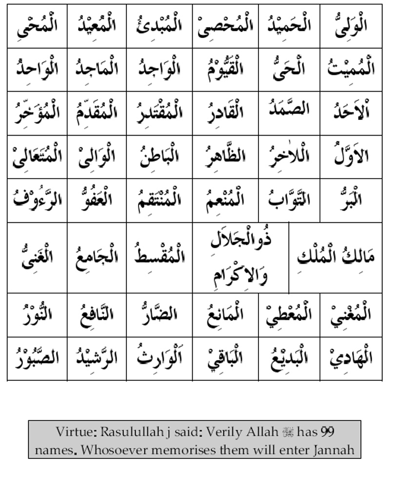 99 names of muhammad wallpaper