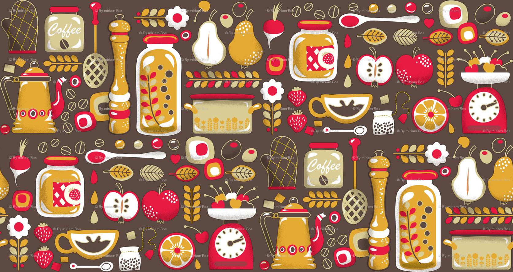 Retro Kitchen Fabric Prints Curtains Retro Kitchen Fabric Prints Curtains Vintage Wallpaper
