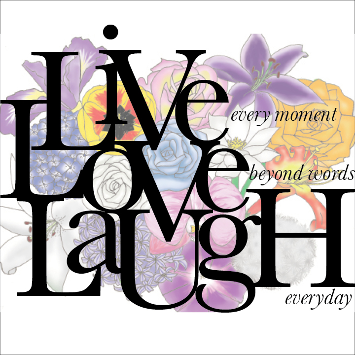Live Love Laugh By Gkwok D52qk9k Wall Quote