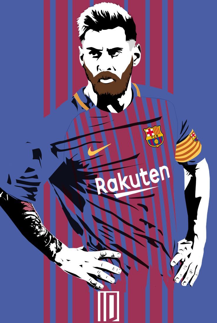 Messi Cartoon Wallpaper HD Image Football Art Fc