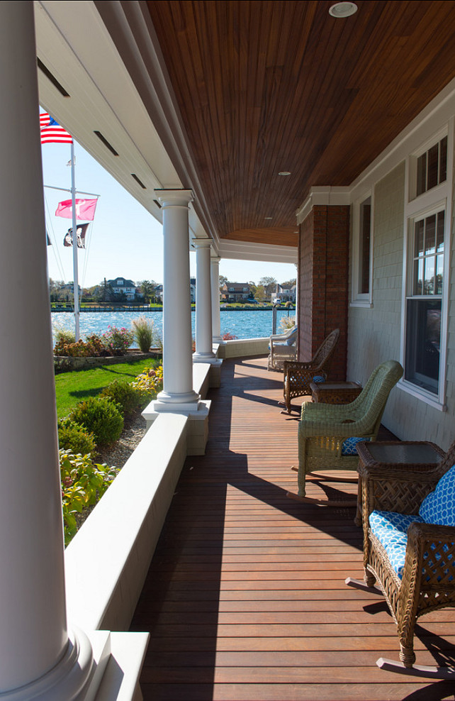 Porch Porch Design Ideas Porch with ocean view and wicker rocking