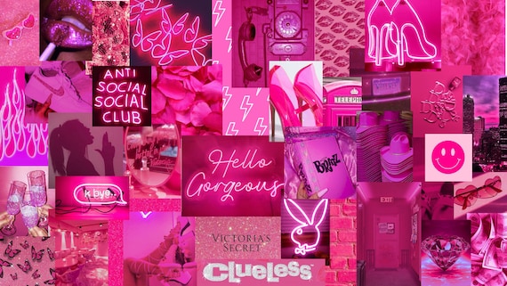 Vibrant Hot Pink Aesthetic Wallpaper For Trendy Spaces
