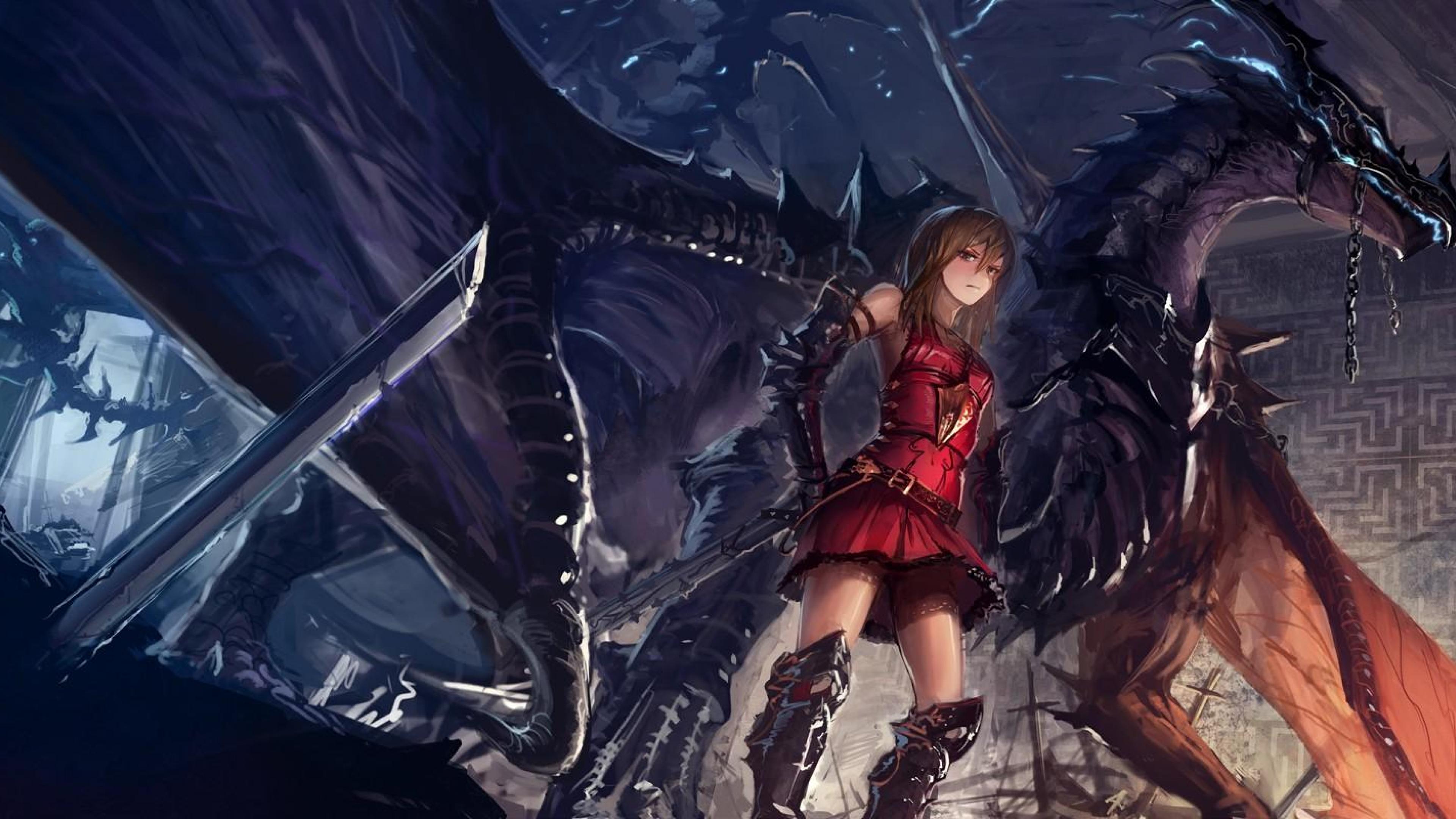 Fantasy Art Original Characters Anime Dragon HD Wallpaper