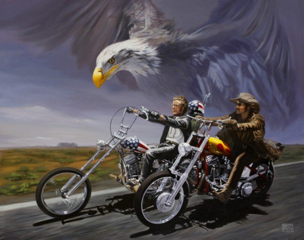Easy Rider Magazine Art Cuded Paintings By