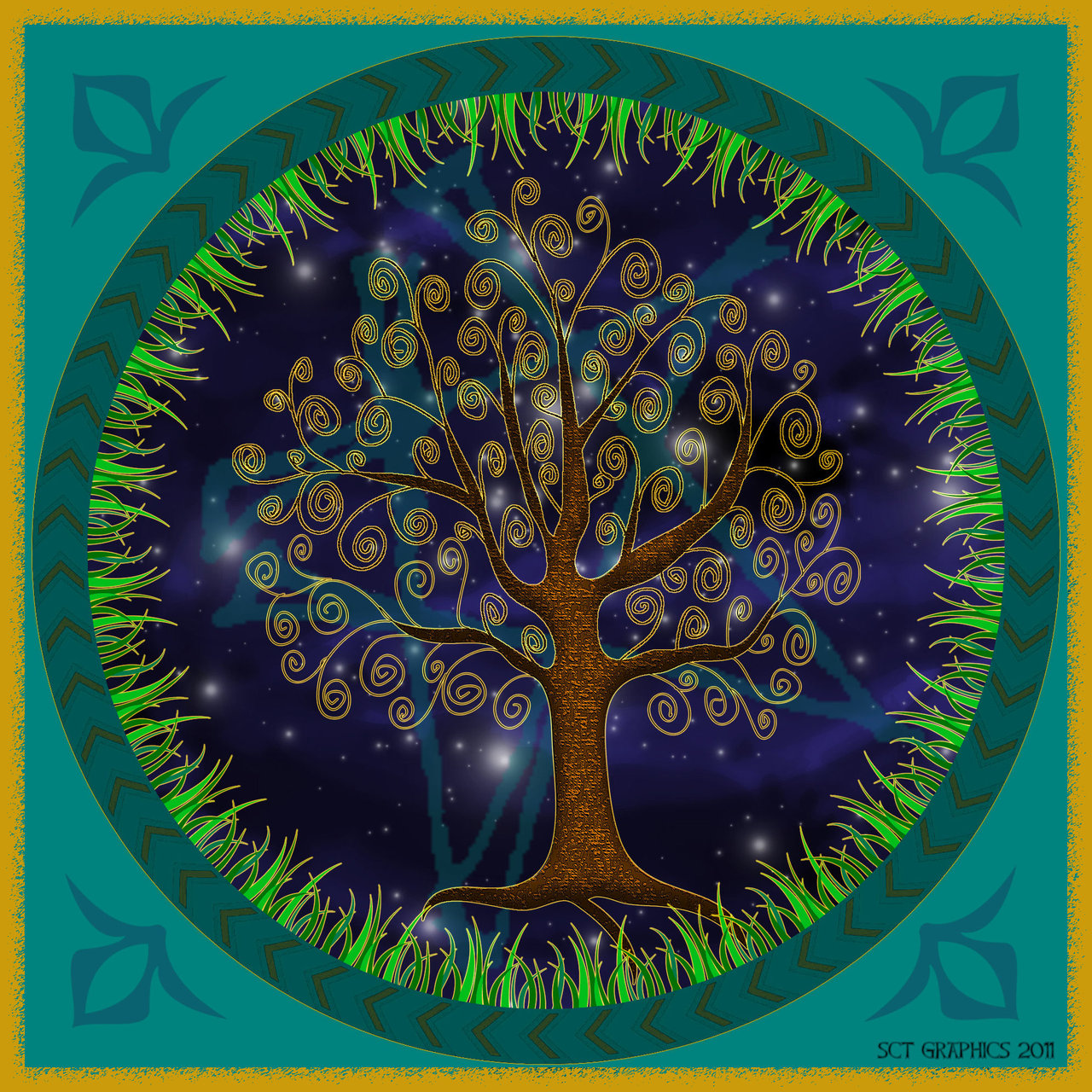 Celtic Knot Tree Of Life Background By Sct Graphics