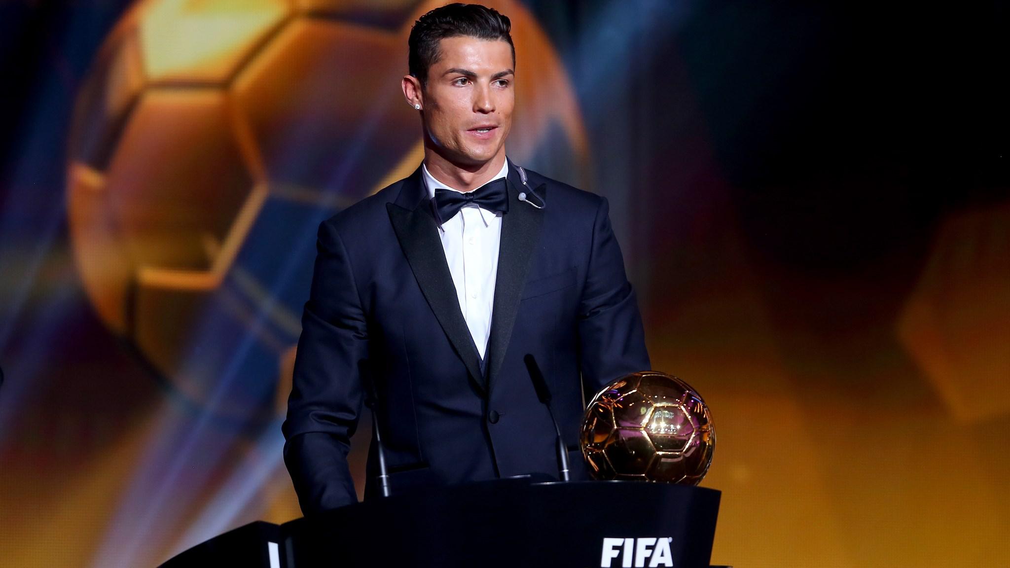 Fifa Ballon D Or Winner Cristiano Ronaldo Of Portugal And