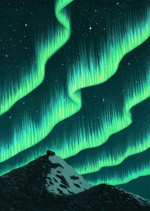 Aurora Borealis Type Background With Vibe Higher