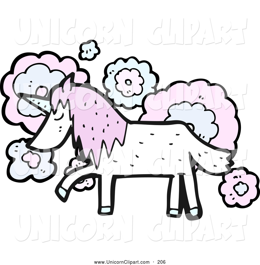 Pink Unicorn Clip Art Image