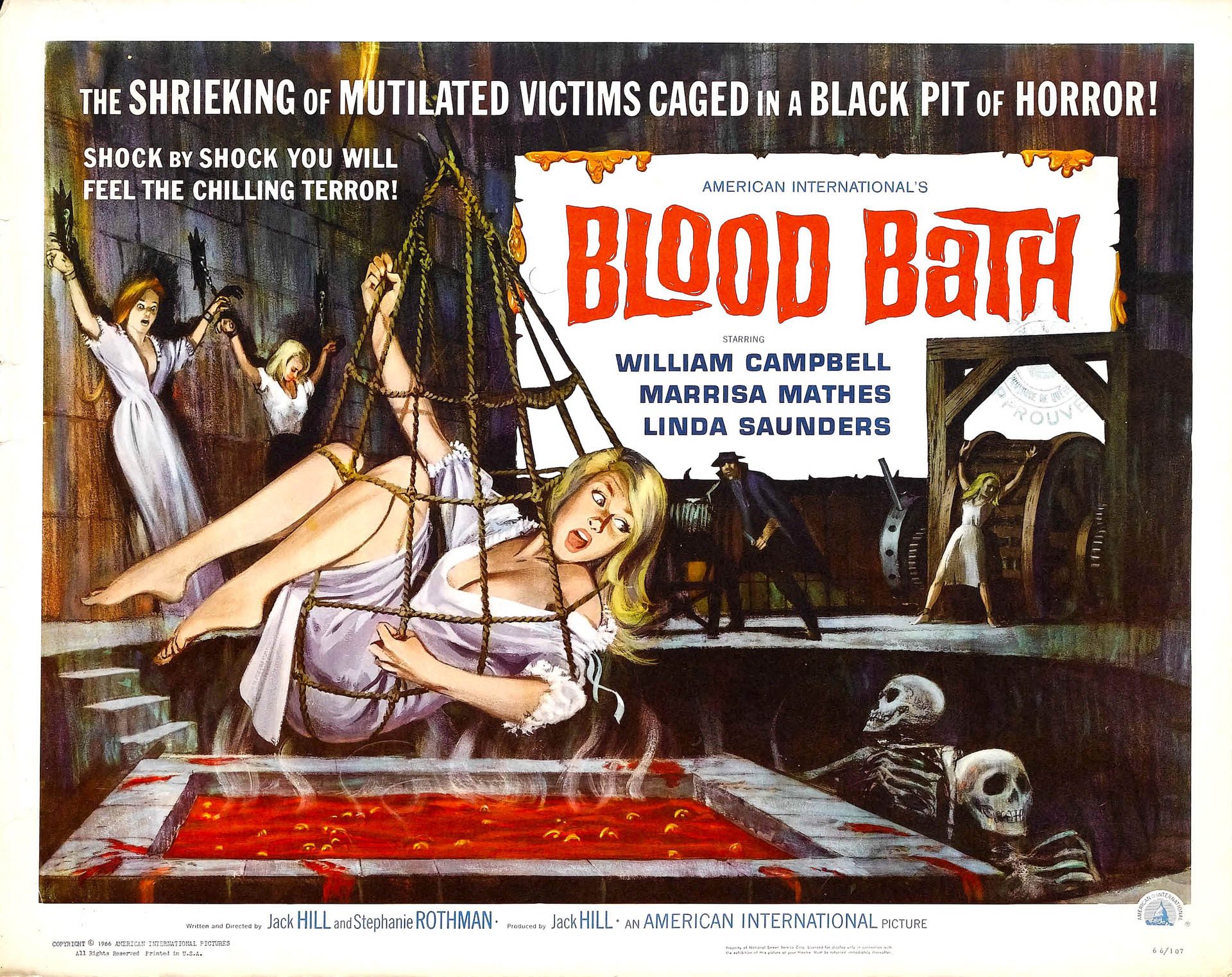 Blood Bath Horror B Movie Posters Wallpaper Image