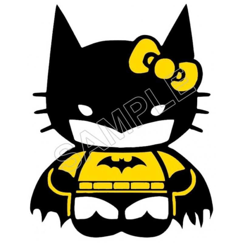 Hello Kitty Batman T Shirt Iron On Transfer Decal