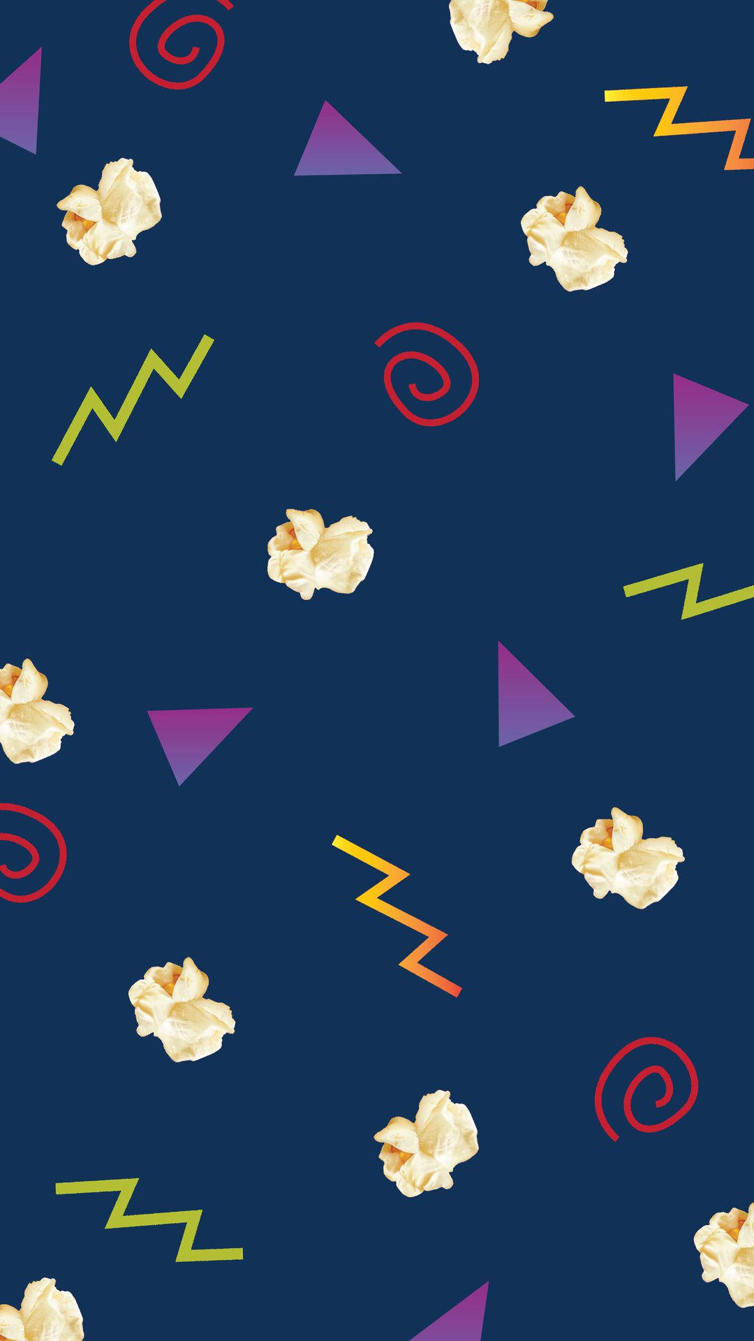 Blue 90s Party Popcorn Pattern Zdyiirdqmxpjt437 Wallpaper