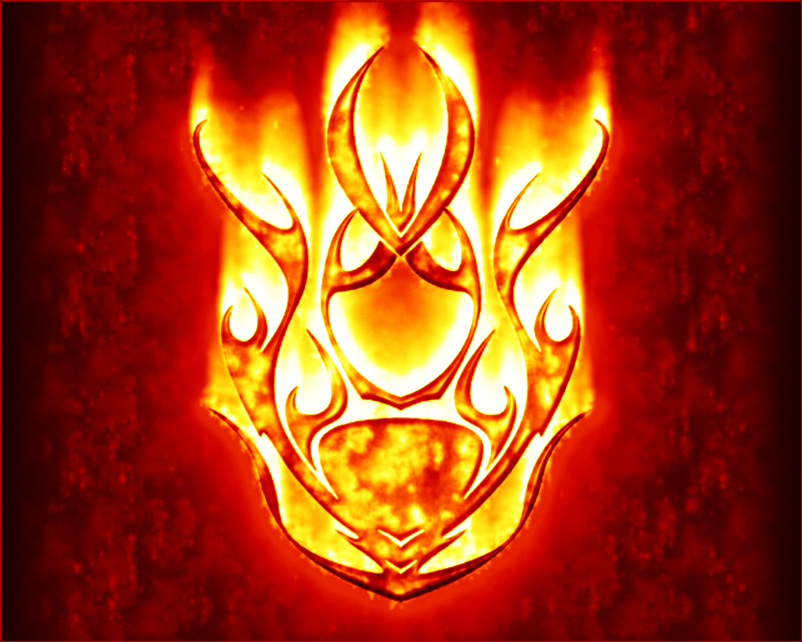 Alien Background With Hot Fire Style