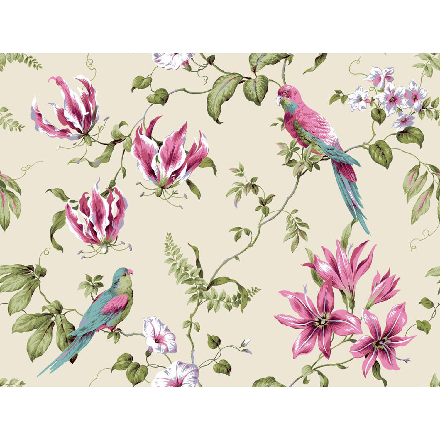 Bright Floral Wallpaper Border