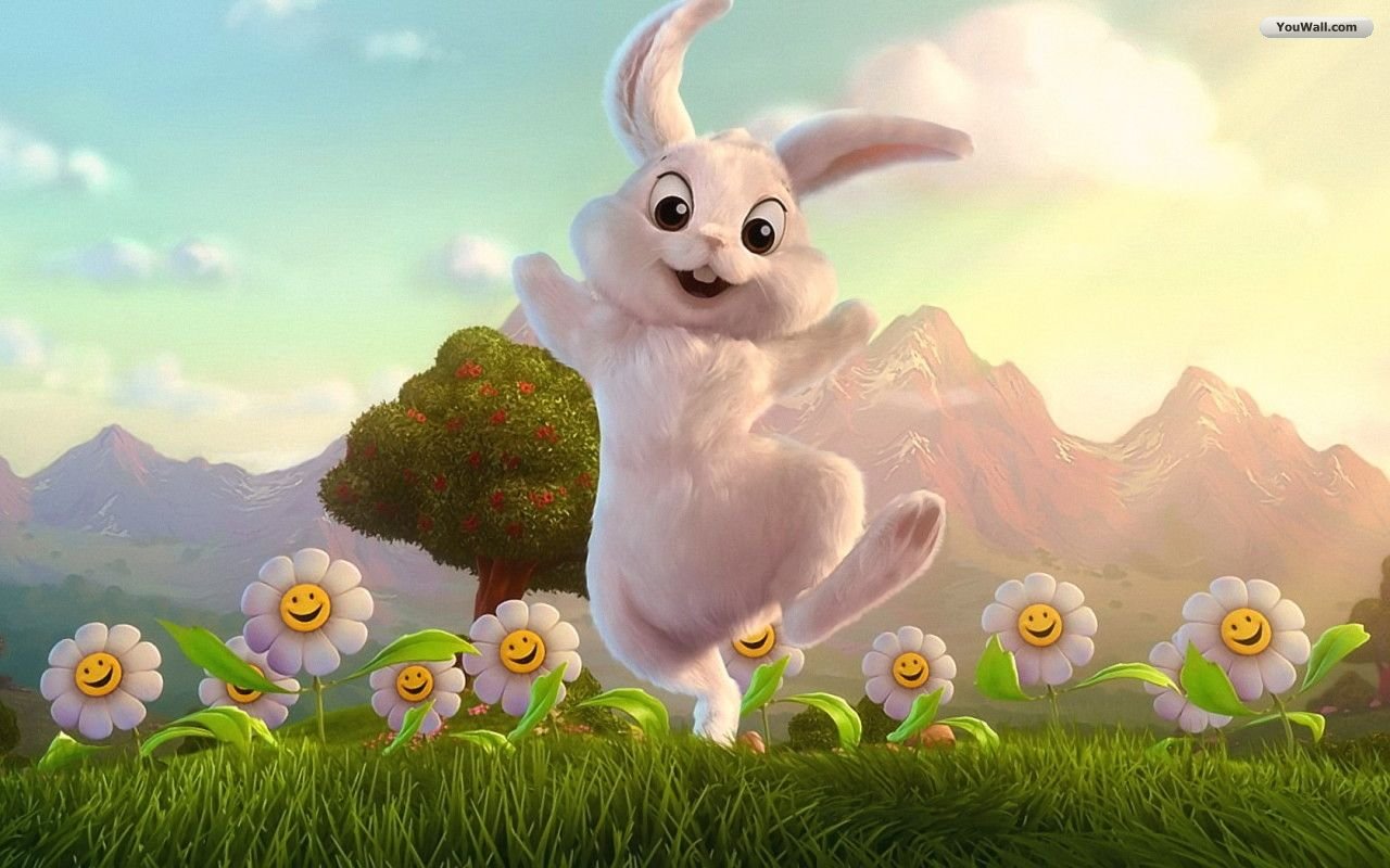 Spring bunny desktop wallpaper  Bunny wallpaper Easter wallpaper Iphone  wallpapers full hd