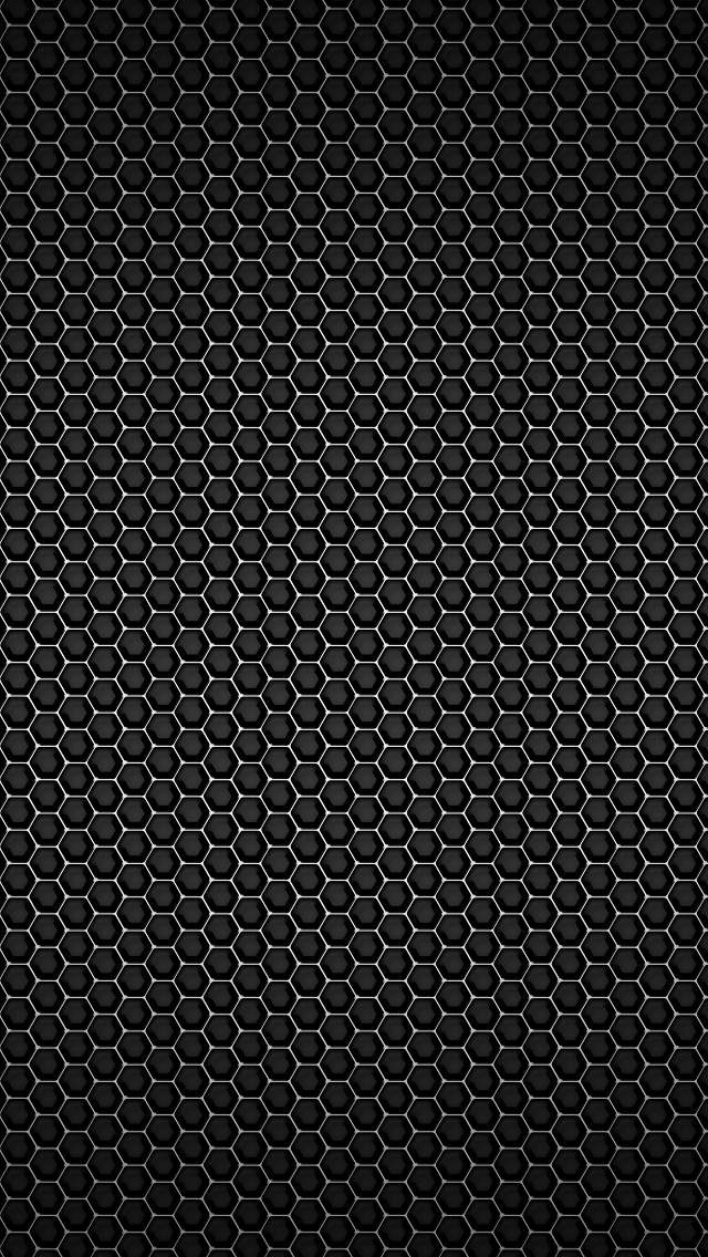 Dark Hexagon Background Texture iPhone Wallpaper And
