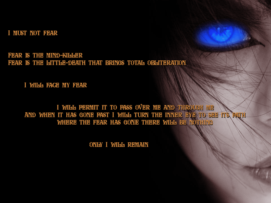 Dune Quotes Bene Gesserit Litany Against Fear