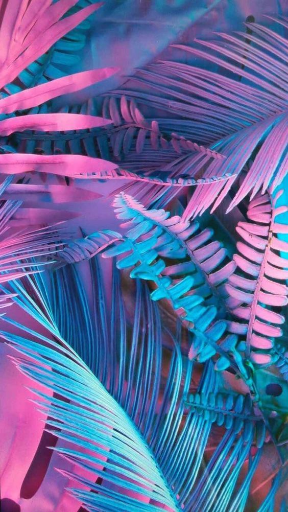 Blue And Neon Pink Aesthetic Wallpaper
