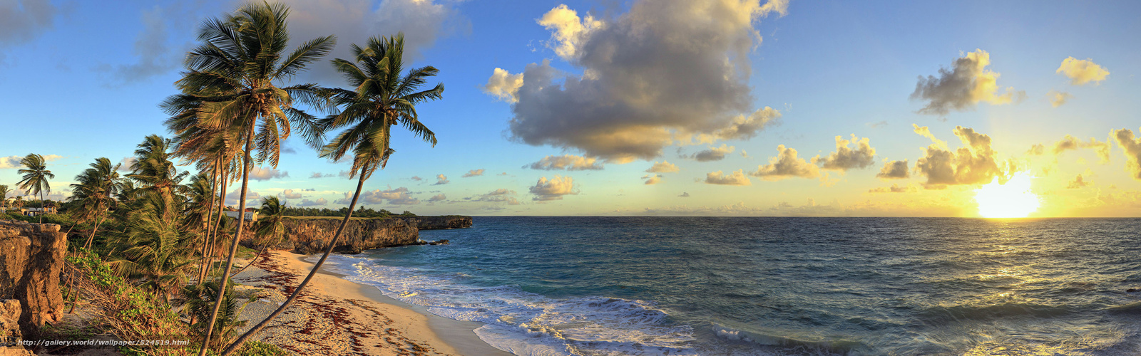 Bay Beach Barbados Caribbean Sea Desktop Wallpaper