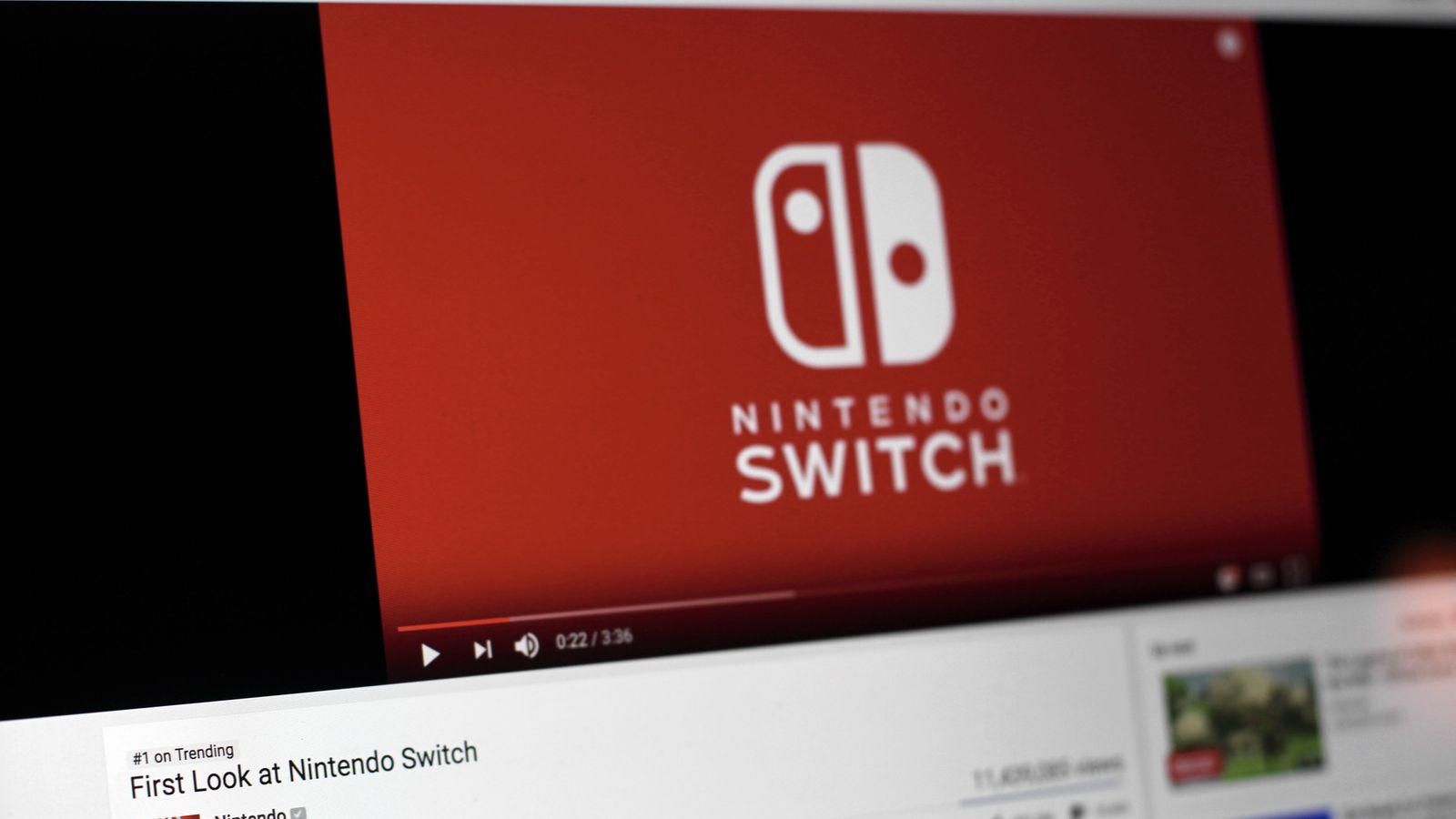 The Nintendo Switch reveal is the most viewed video on