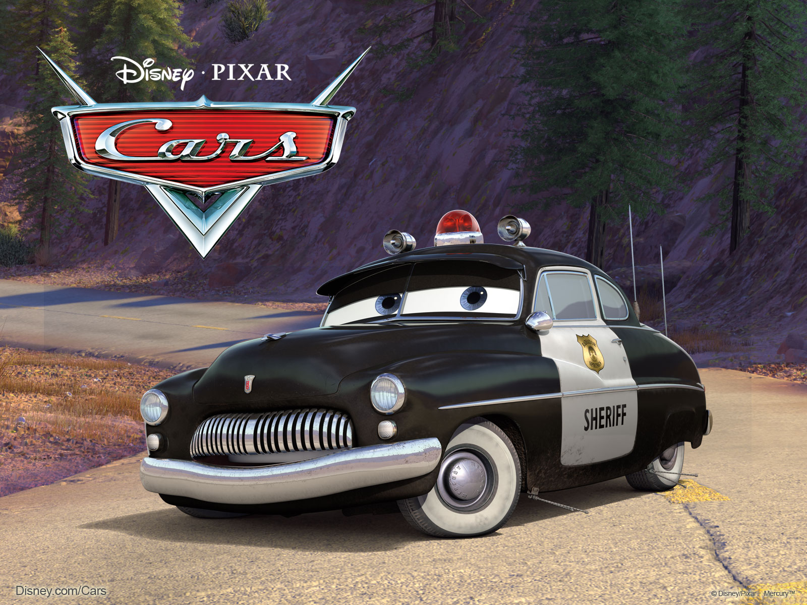 The Sheriff Police Car From Pixar S Cars Movie Wallpaper Click