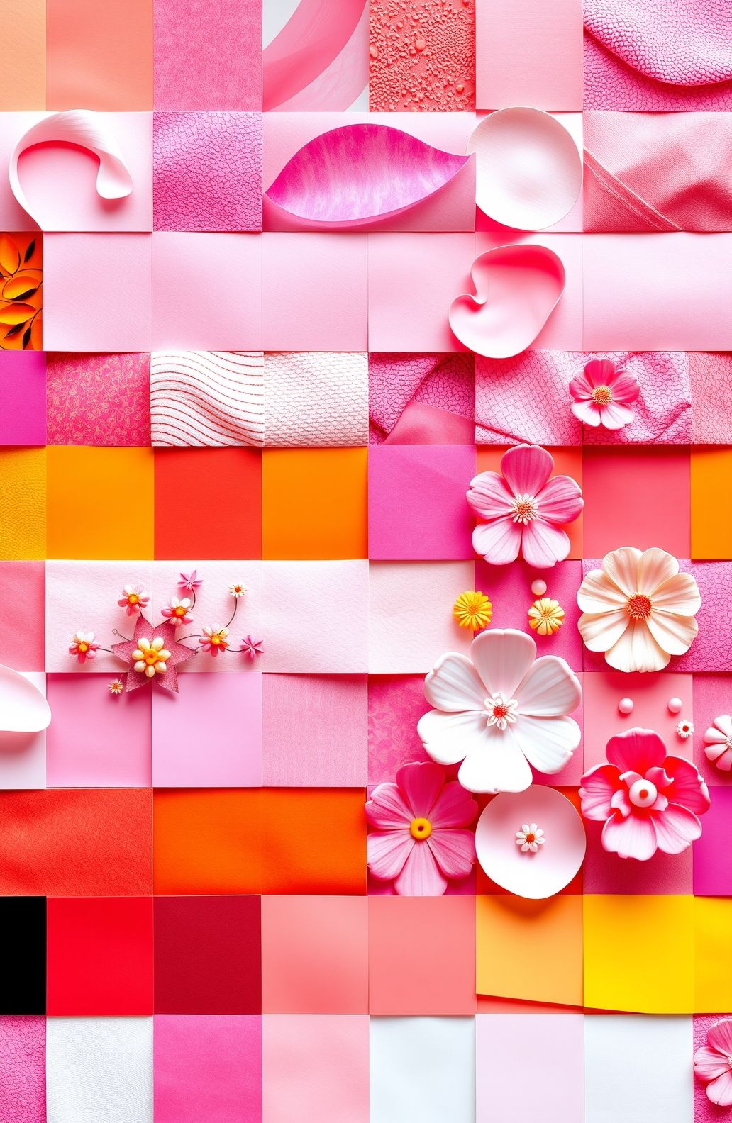 Pink Collage Computer Wallpaper