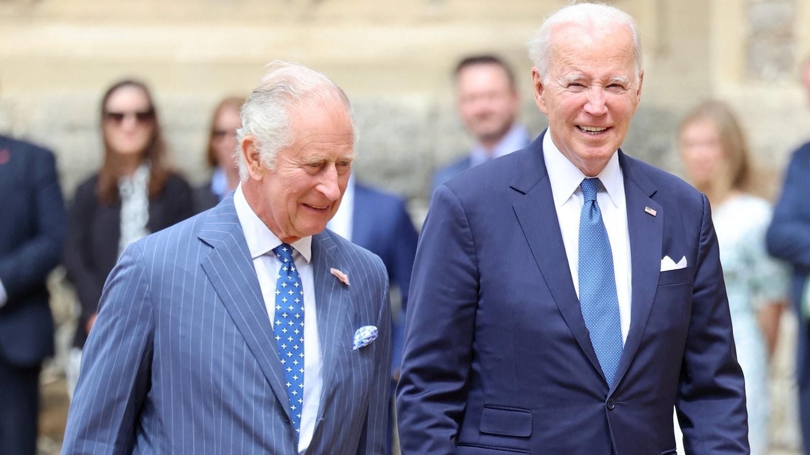 Joe Biden puts his hand on King Charles back So royal protocol