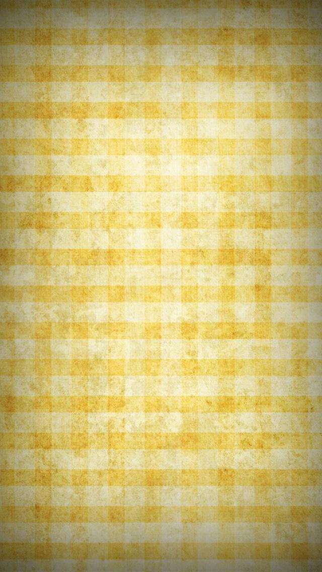 Spring Yellow Gingham iPhone Wallpaper S