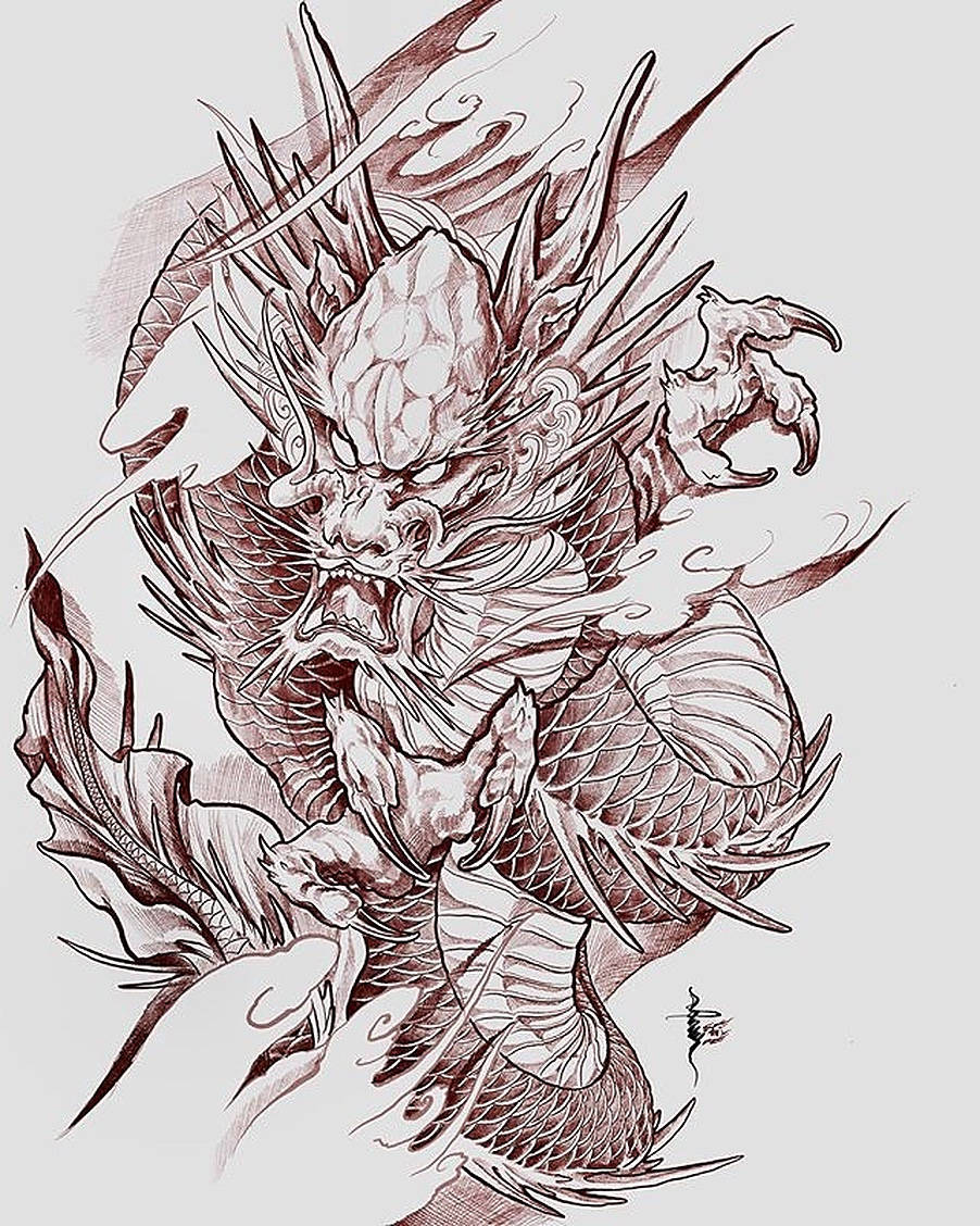Japanese Dragon Tattoo HD Wallpaper