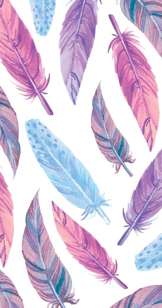 Watercolor Feathers Art Print Smile File Wallpaper Feather