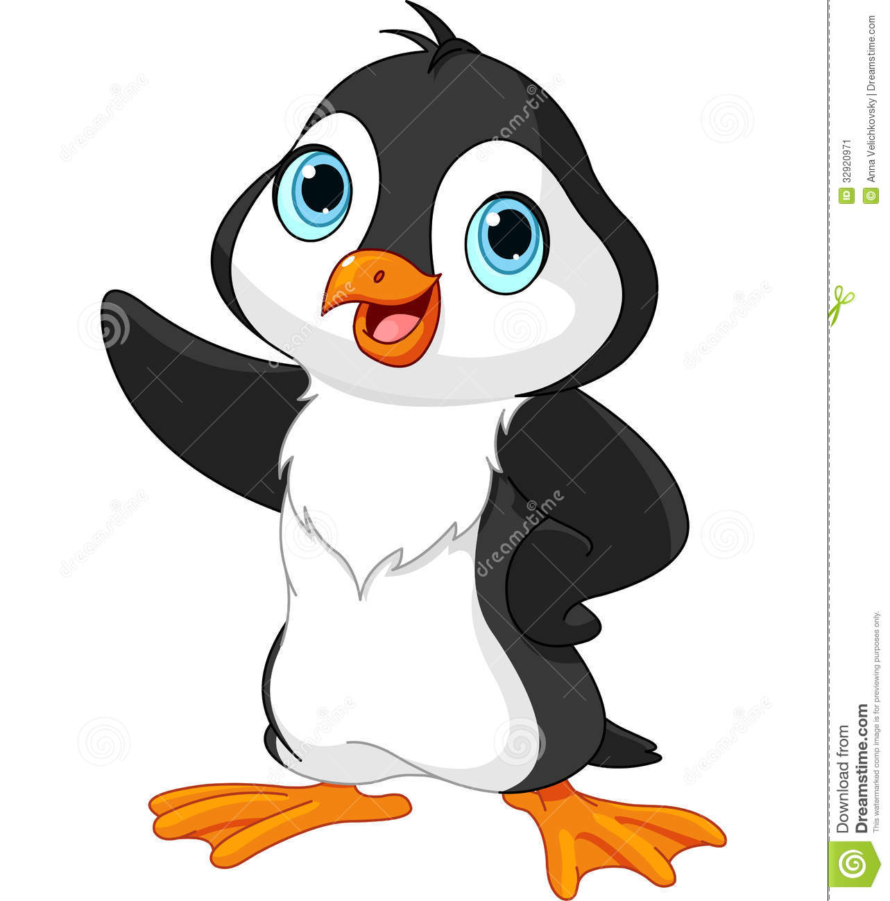 Cartoon Baby Penguin Wallpaper