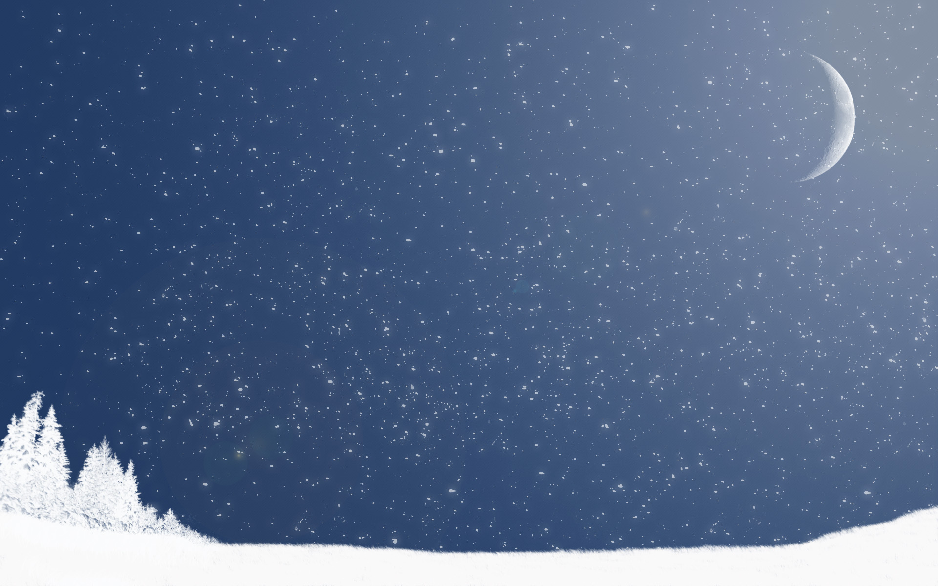 Winter Clean Snow Graphics Moon Christmas Goodwp Holidays Wallpaper