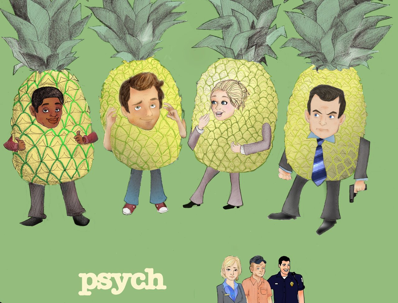 Psych  Find the Pineapple by RandomPandemonium on