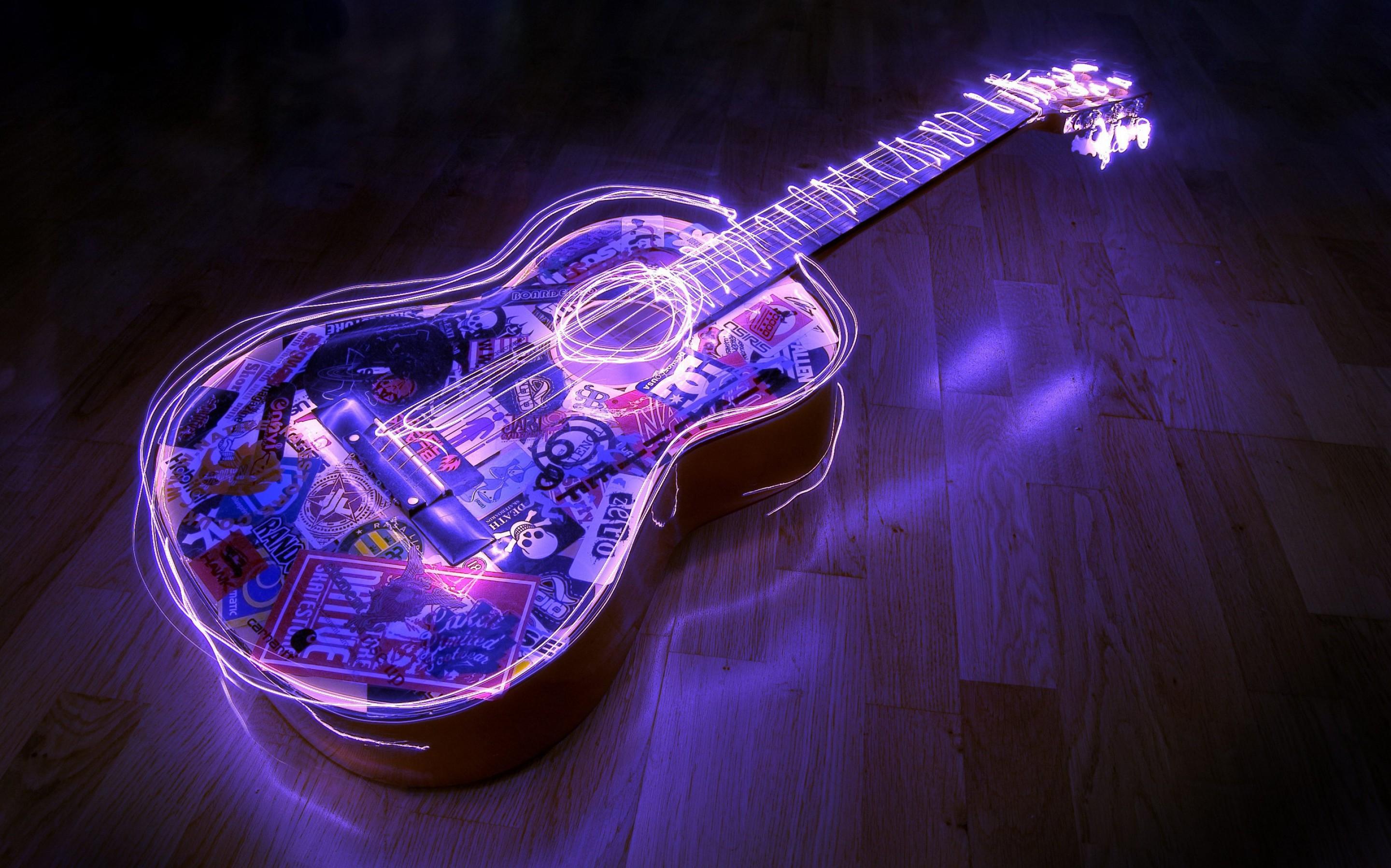 Cool Guitar Background For Girl