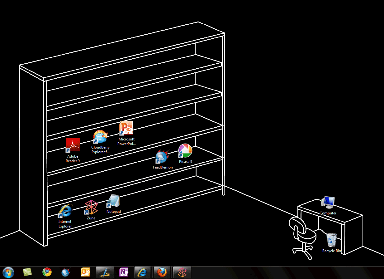 The Desktop Icons wallpaper may not be the most beautiful desktop