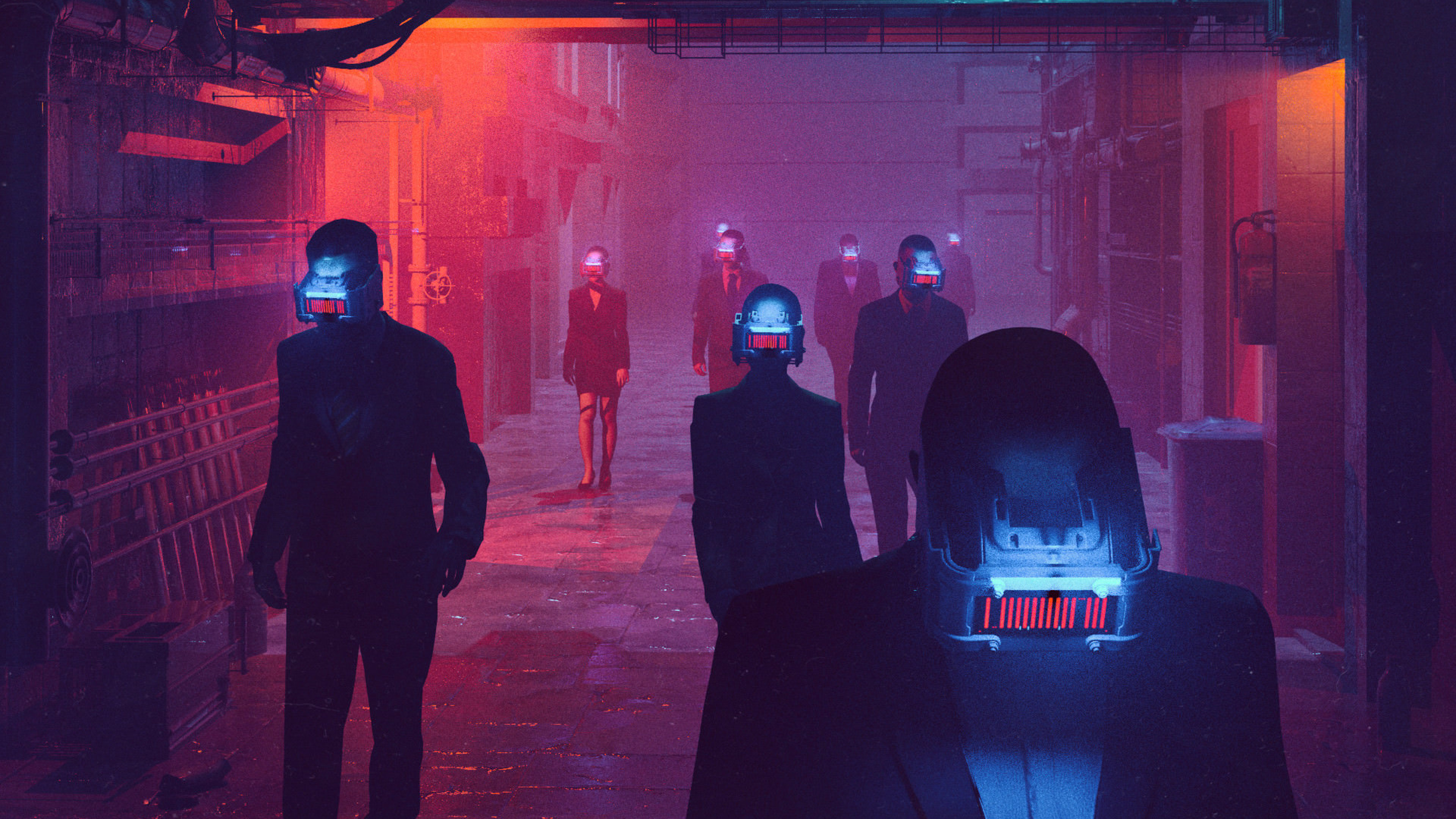 Neon City Cyberpunks 4k Wallpaper HD Artist