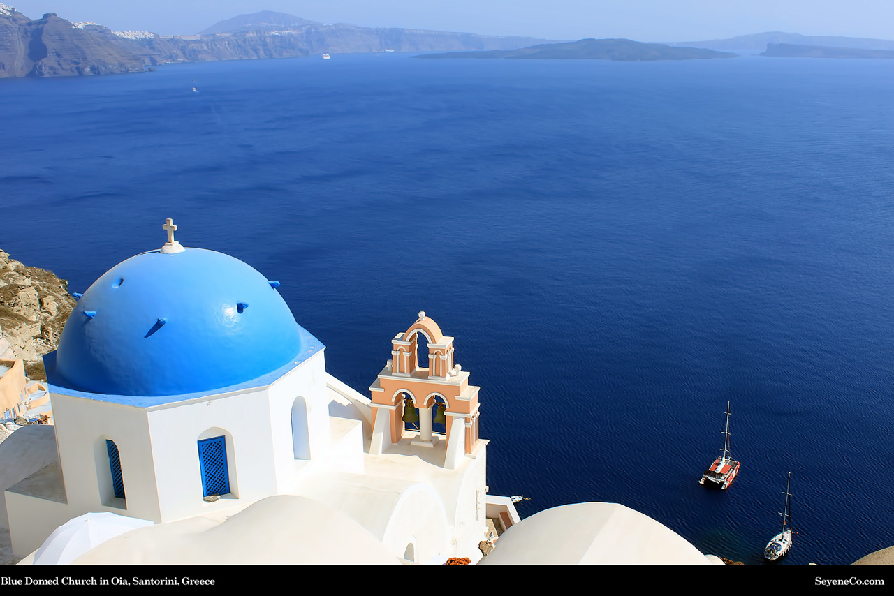 Santorini Greece Desktop Wallpaper From Seyeneco Website Design