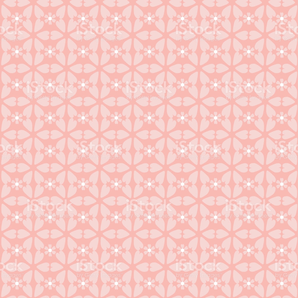 Vector Pretty Seamless Pink Floral Geometric Repeat Pattern