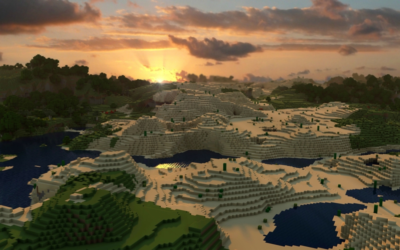 Minecraft Wallpaper Nature Sunsets HD Desktop