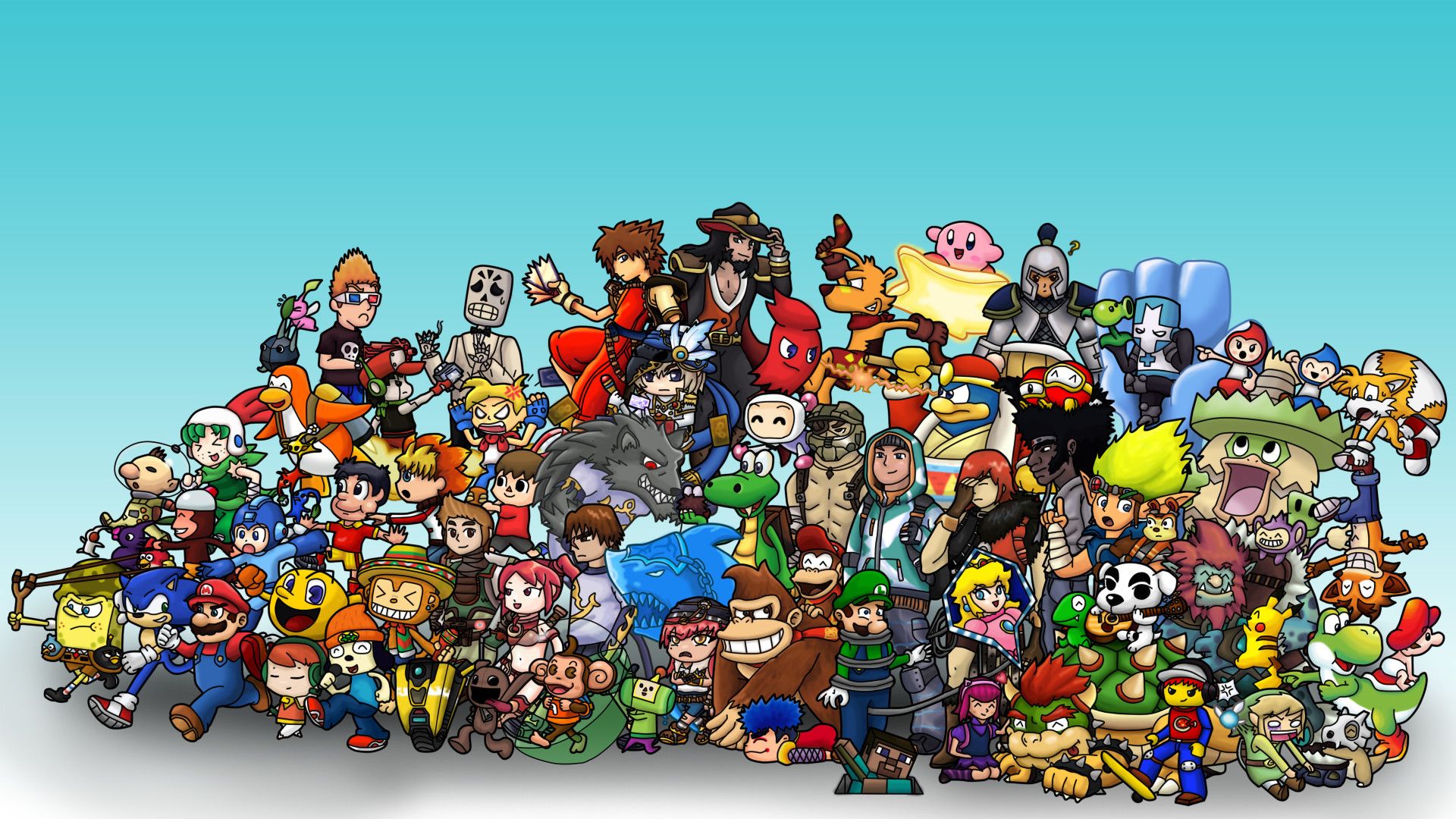 Nintendo Characters Wallpaper Top