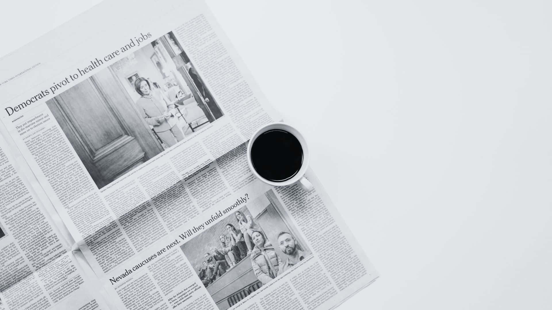Black And White Newspaper Wallpaper
