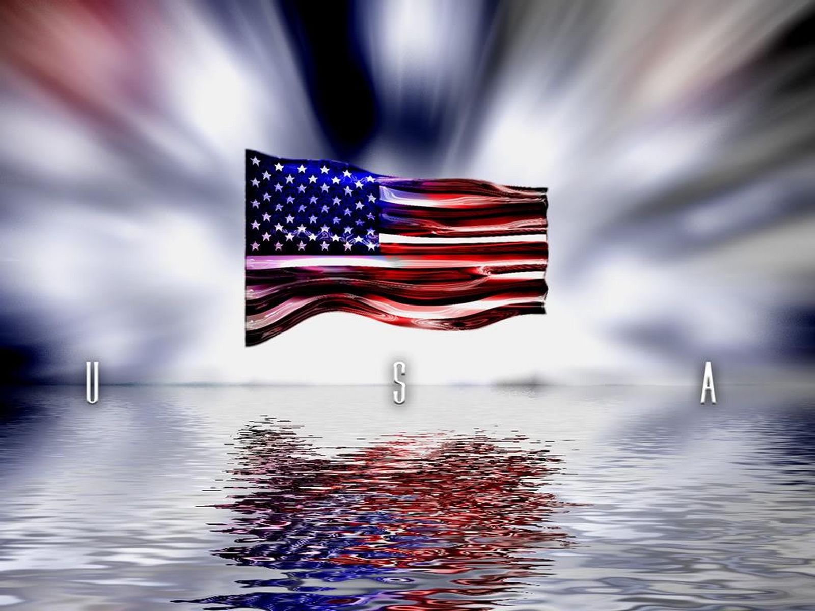 USA United States of America Flag Wallpaper Background Image 1600x1200