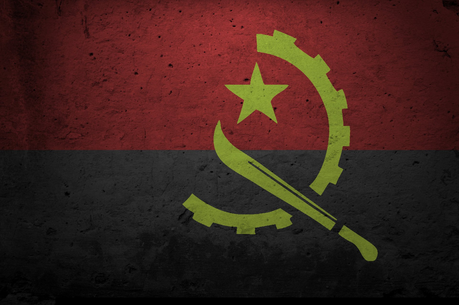 Flag Of Angola HD Wallpaper Background Image