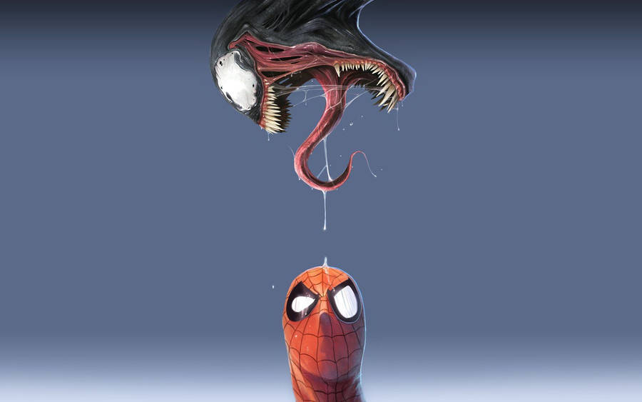 Venom Above Spider Man Wallpaper
