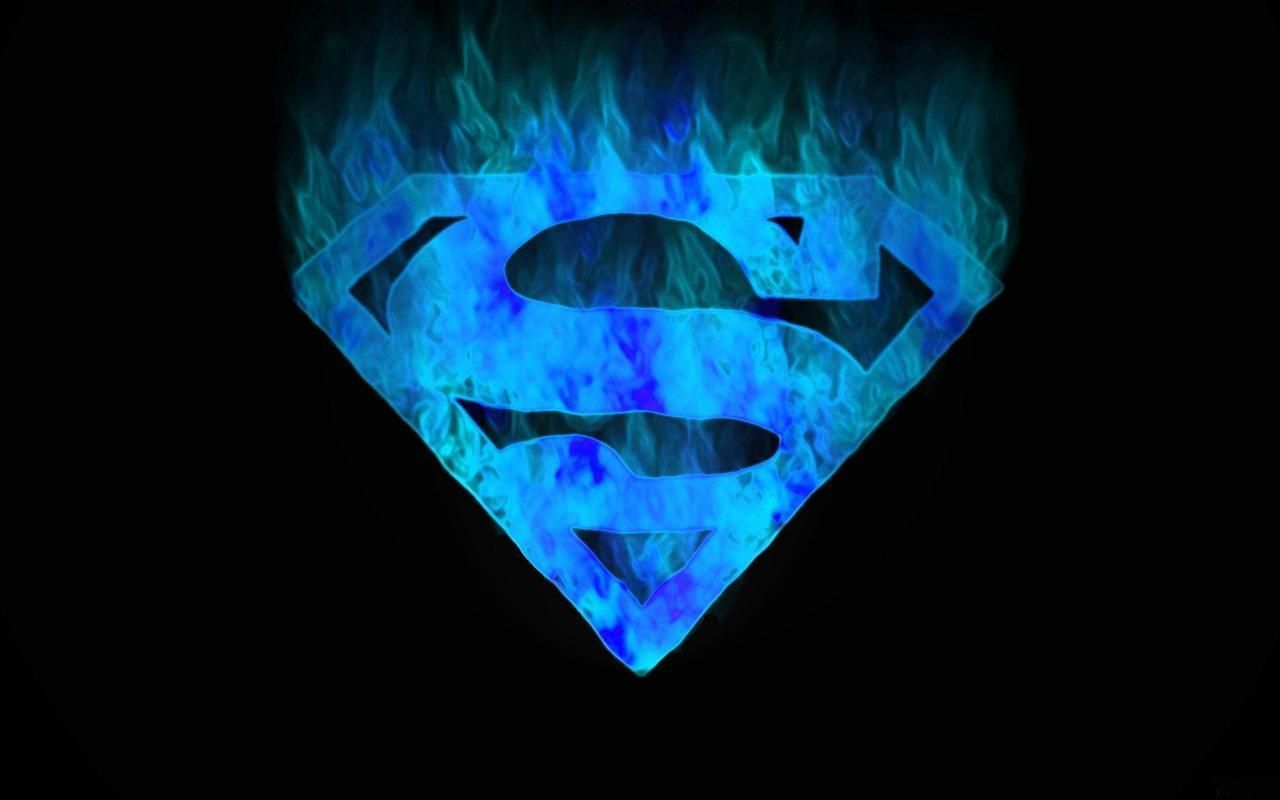 Superman Wallpaper Blue Flame