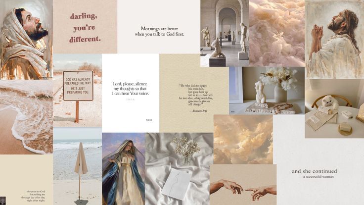 Beige Ethereal Catholic Christian Wallpaper For Pc Laptop Macbook