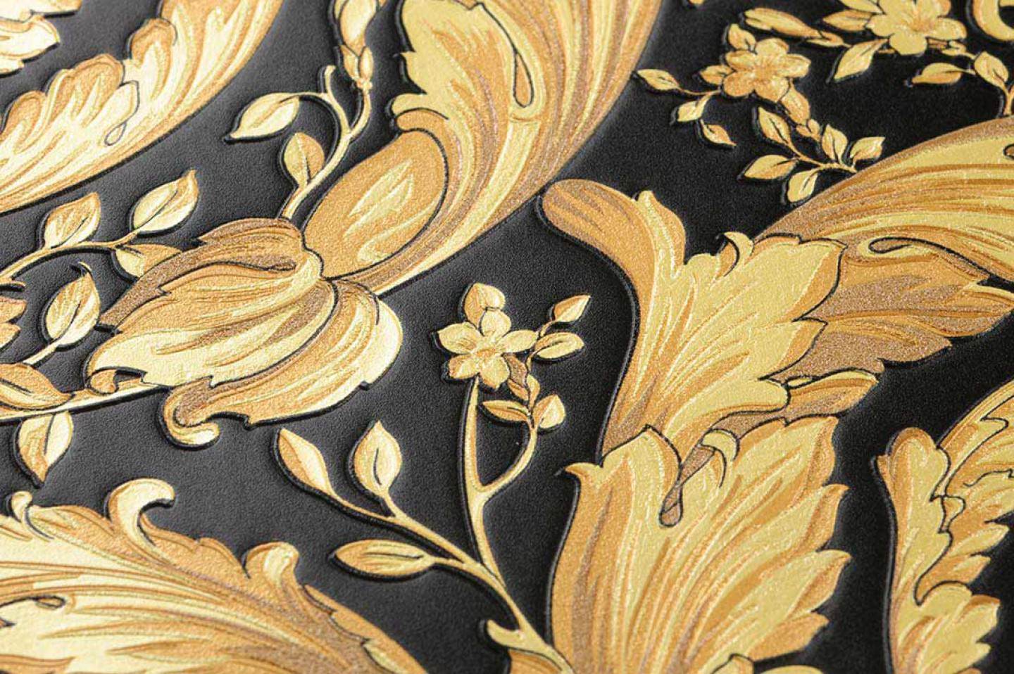 Wallpaper Mimas Black Pale Yellow Gold From The 70s