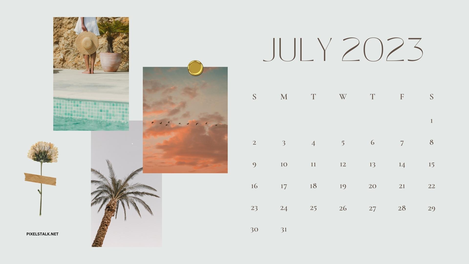 July Calendar Wallpaper HD