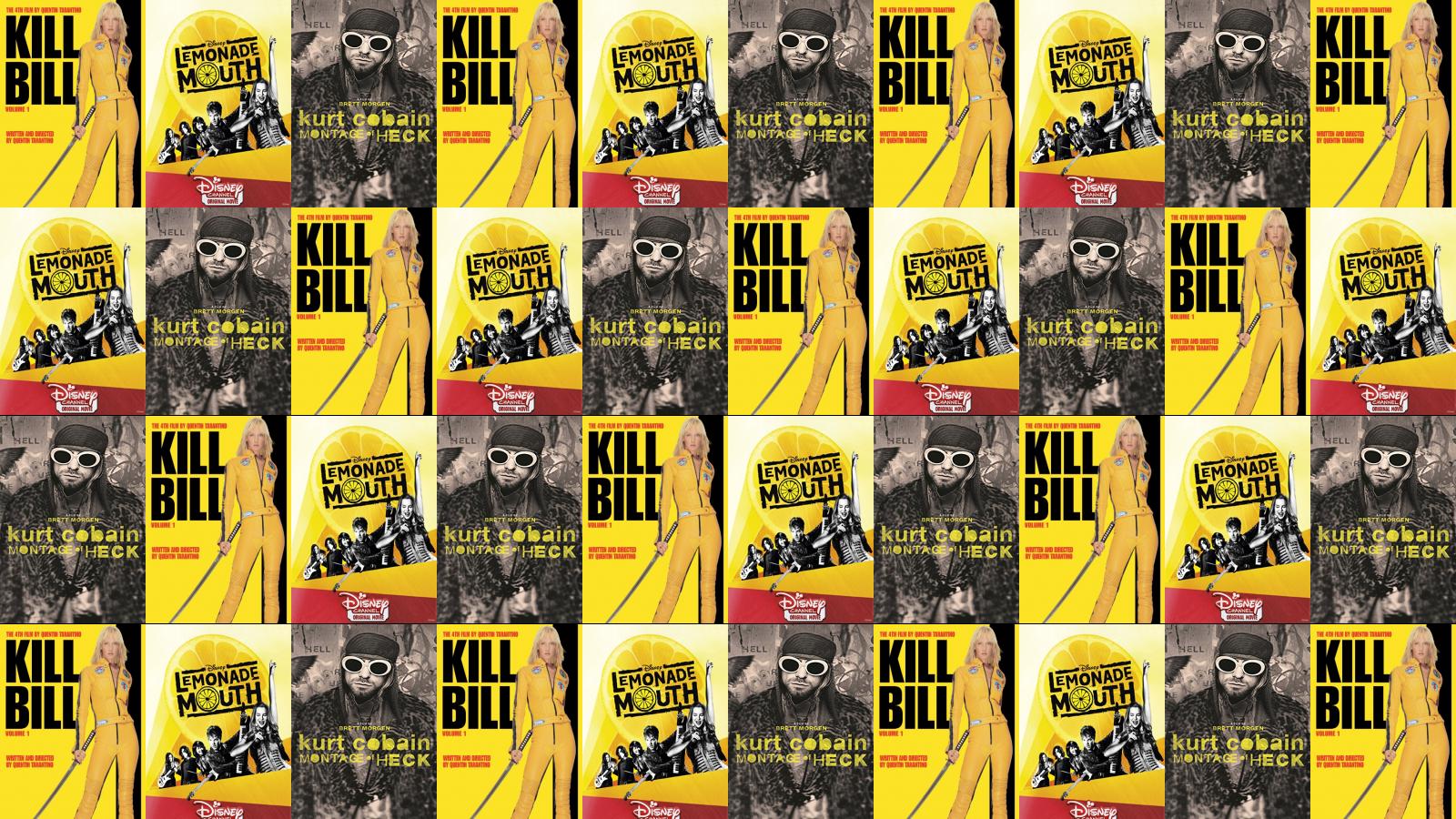 Kill Bill Lemonade Mouth Cobain Montage Heck Wallpaper Tiled