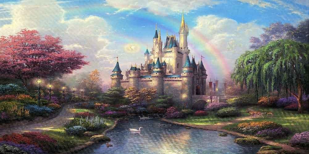 Amazon Fantasy Castle X Cp Backdrop Puter Printed